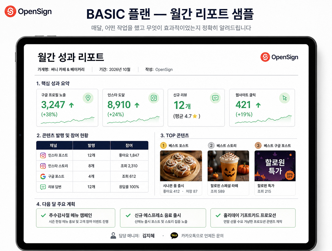BASIC 월간 성과 리포트