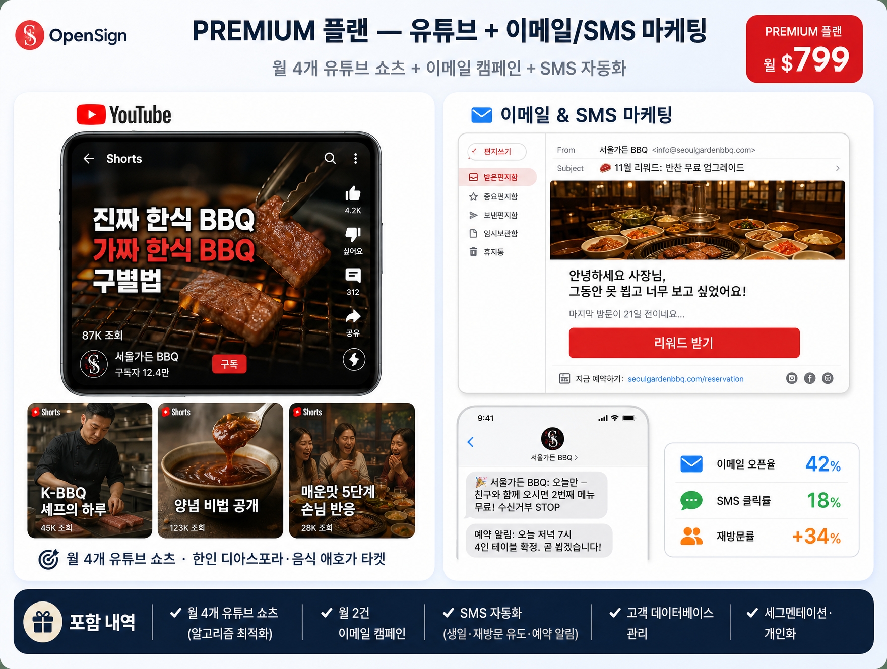 PREMIUM YouTube Shorts 및 이메일 SMS